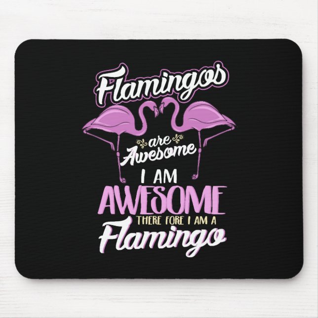 Funny Famingo Phantastisch Flamingos Bird Lover Gi Mousepad (Vorne)