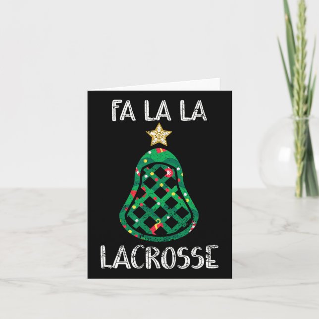 Funny Fan La Lacrosse Player Weihnachten Karte (Vorderseite)