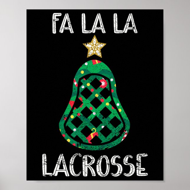 Funny Fan La Lacrosse Player Weihnachten Poster (Vorne)