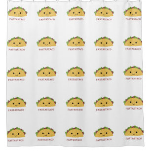 Funny Fantastaco Taco Pun Niedlich Kawaii Taco Duschvorhang