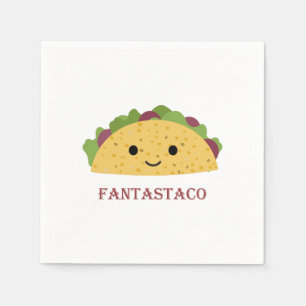 Funny Fantastaco Taco Pun Niedlich Kawaii Taco Serviette
