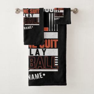 Funny Fantastic Baseball Player Ich würde laufen H Badhandtuch Set