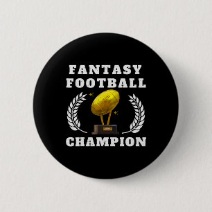 Funny Fantasy Football 2025 Champion Fantasy Footb Button