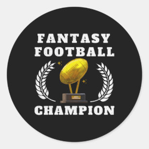 Funny Fantasy Football 2025 Champion Fantasy Footb Runder Aufkleber