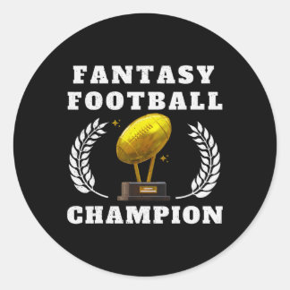 Funny Fantasy Football 2025 Champion Fantasy Footb Runder Aufkleber
