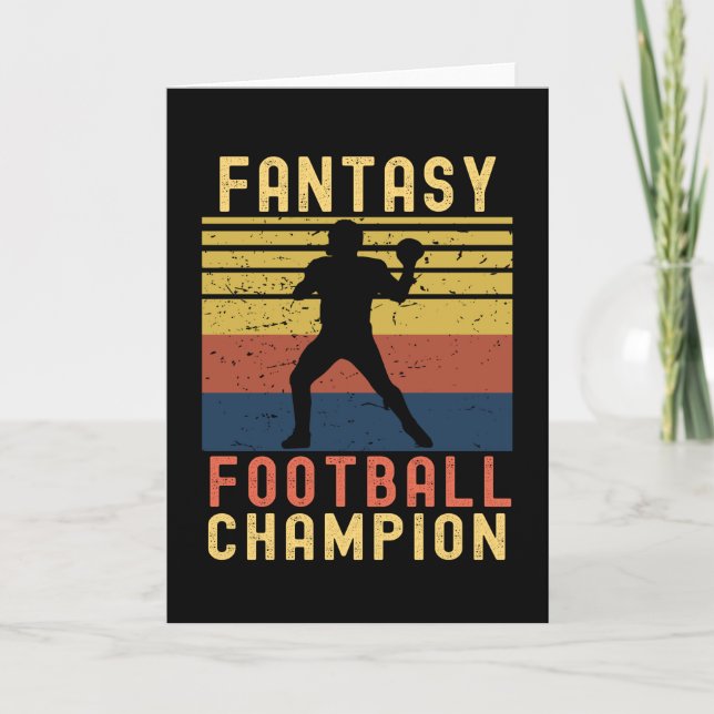 Funny Fantasy Football Champion Entwurf Karte (Vorderseite)