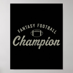 Funny Fantasy Football Champion Entwurf Saison C Poster
