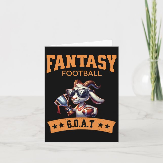 Funny Fantasy Football Champion Goat Karte (Vorderseite)