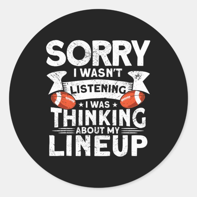 Funny Fantasy Football Player Outfit - Fantasy Foo Runder Aufkleber (Vorderseite)