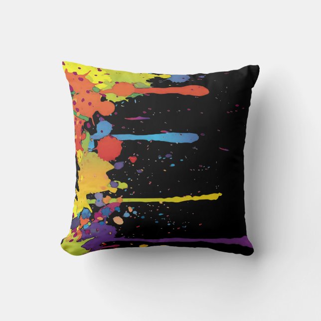 FUNNY FARBE SPLASH II + Ihr Backgr. Ideen Kissen (Vorderseite)