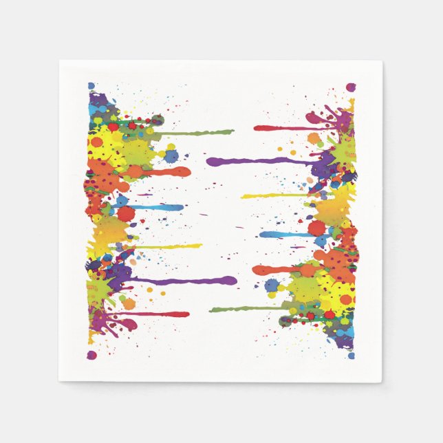 FUNNY FARBE SPLASH II + Ihr Backgr. Ideen Serviette (Vorderseite)