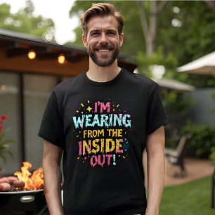 Funny farbenfrohe emotionale Erschöpfung abwarten T-Shirt