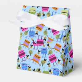 Funny farbenfrohe Frösche und Hummeln Geschenkschachtel