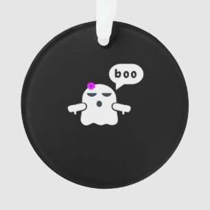 Funny farbenfroher Boo der Missbilligung Mädchen Ornament