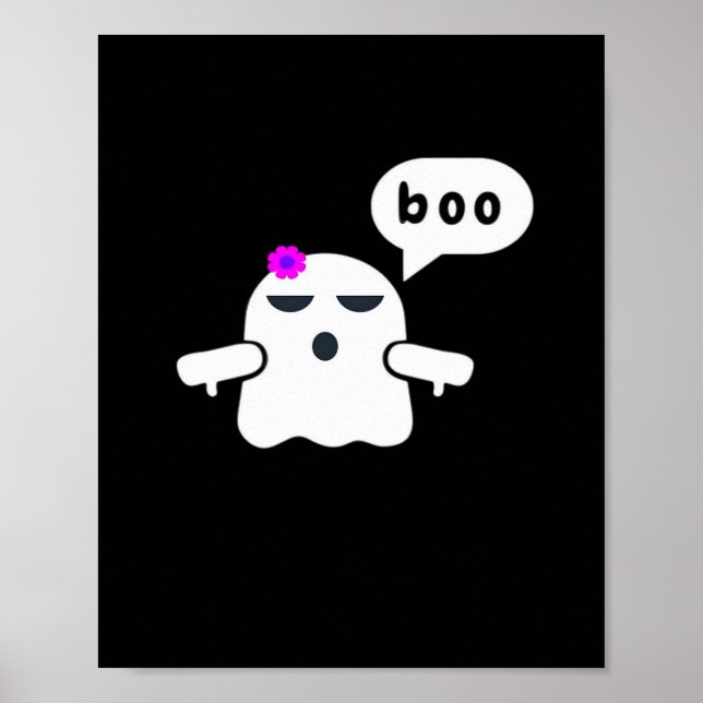Funny farbenfroher Boo der Missbilligung Mädchen Poster (Vorne)