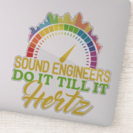 Funny farbenfroher Puzzle Sound Engineer Hertz Aufkleber