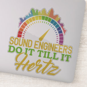 Funny farbenfroher Puzzle Sound Engineer Hertz Aufkleber