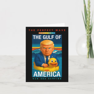 Funny farbenfroher Trump im Golf von Amerika bea Karte