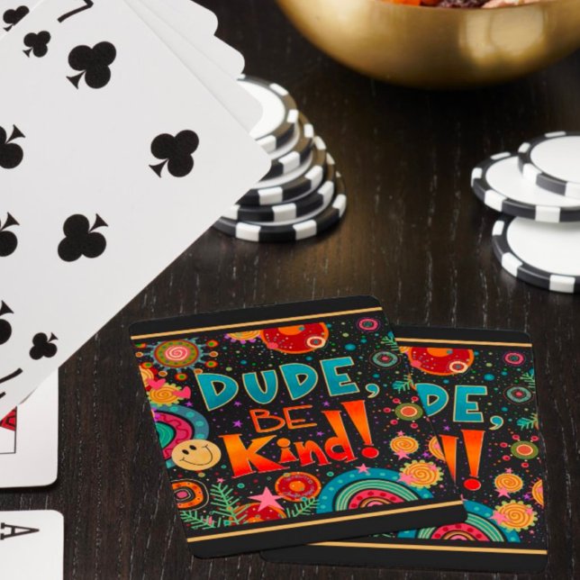 Funny farbenfroher Typ sei freundlich Spielkarten (Von Creator hochgeladen)