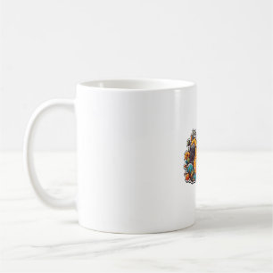Funny farbige Schildkröte auf einem Scooter Kaffeetasse