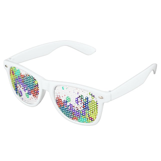 FUNNY FARBSPLASH I + Ihr Backgr. Ideen Sonnenbrille (Schrägansicht)
