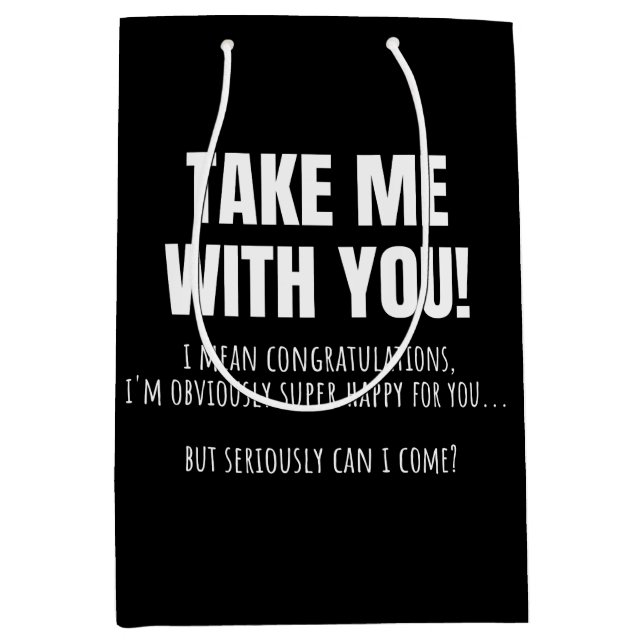 Funny Farewell Mug For Coworker Leaving Goodbye Bo Mittlere Geschenktüte (Vorderseite)