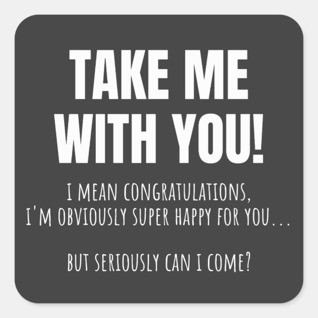 Funny Farewell Mug For Coworker Leaving Goodbye Bo Quadratischer Aufkleber (Vorderseite)