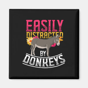 Funny Farm Animal Lover Gift Donkey Magnet