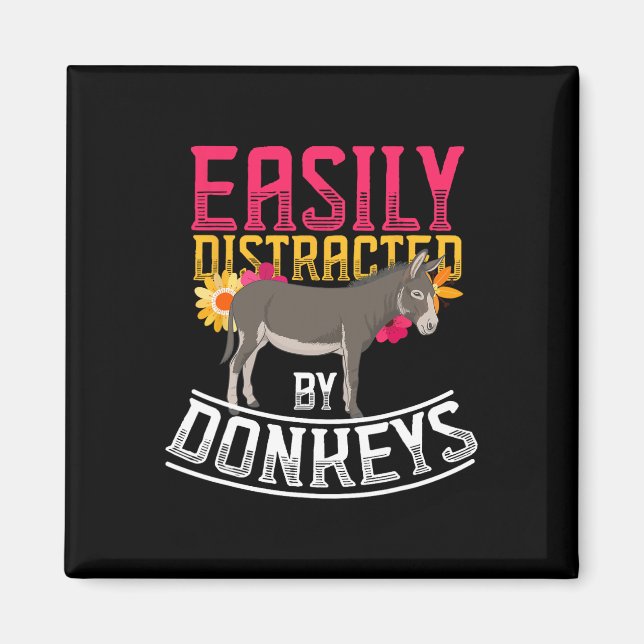 Funny Farm Animal Lover Gift Donkey Magnet (Vorne)