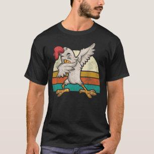Funny Farm Bird Bauer Kids Gift Dab Rooster Retro T-Shirt