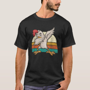 Funny Farm Bird Bauer Kids Gift Dab Rooster Retro T-Shirt