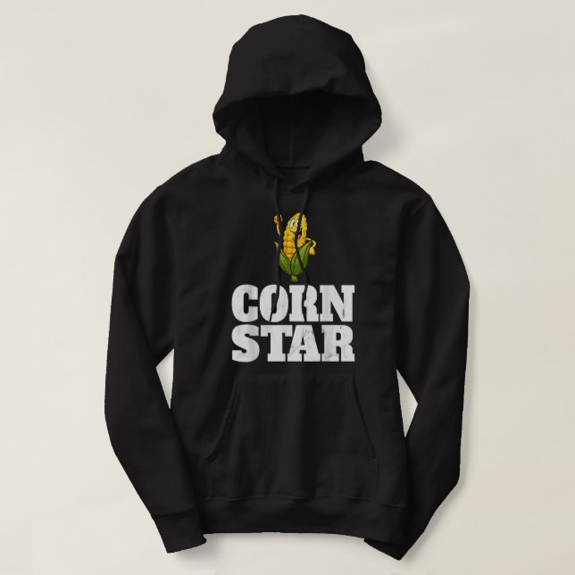 Funny Farm Food Corny Cob Bauer Corn Star Hoodie (Design vorne)