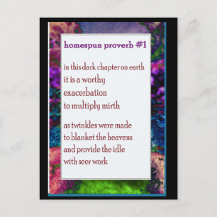 Funny Farm Gedicht Card #11 Postkarte