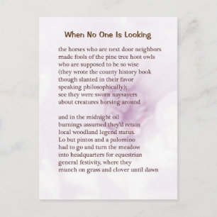 Funny Farm Gedicht Card #5 Postkarte