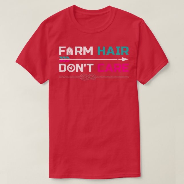 Funny Farm Hair Passen Sie dem Bauer der Landwirts T-Shirt (Design vorne)