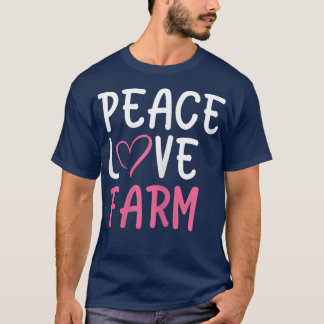 Funny Farm Liebe Peace Graphic for Women and Girls T-Shirt