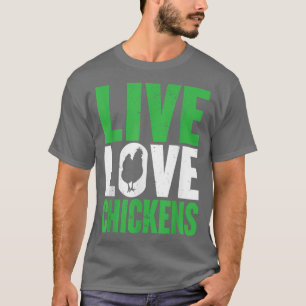 Funny Farm Live Liebe Hühner Grafische Frauen und T-Shirt