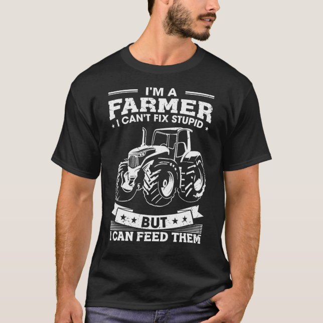 Funny Farm Tractor Ich bin ein Bauer, den ich Mens T-Shirt (Vorderseite)