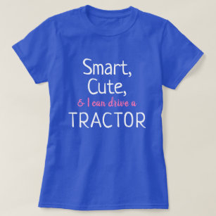Funny Farm Woman Tractor Driver T-Shirt