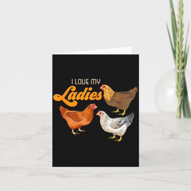 Funny Farmer Gift - I Love My Ladies Chicken  Karte (Vorderseite)