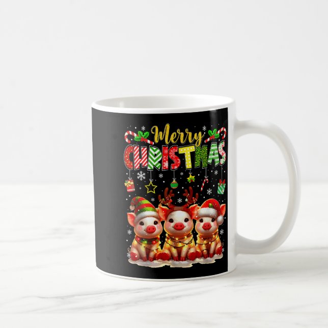 Funny Farmer Merry Christmas Reindeer Santa Gs Fam Kaffeetasse (Rechts)