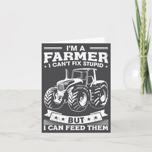 Funny Farming Tractor I'm A Farmer I Feed People  Karte (Vorderseite)