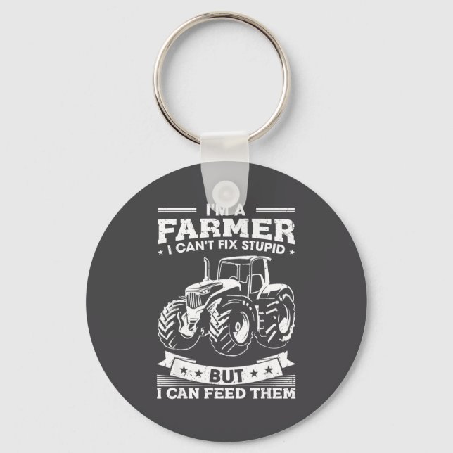 Funny Farming Tractor I'm A Farmer I Feed People  Schlüsselanhänger (Vorderseite)