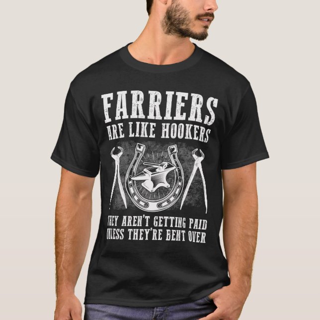Funny Farrier Geschenk für Männer Frauen Cool Blac T-Shirt (Vorderseite)