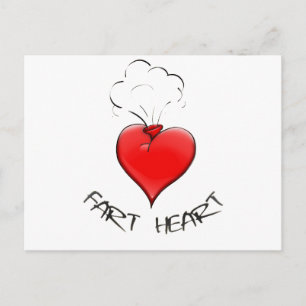 Funny Fart Heart Postkarte