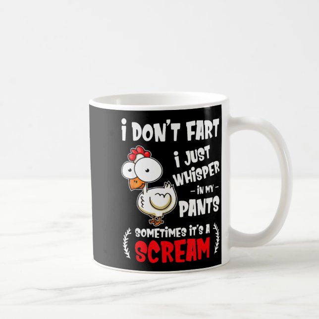Funny Farting Chicken Lover I Dont Fart I Whisper  Kaffeetasse (Rechts)