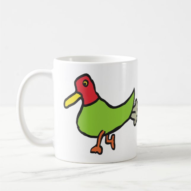 Funny Farting Duck Kaffeetasse (Links)