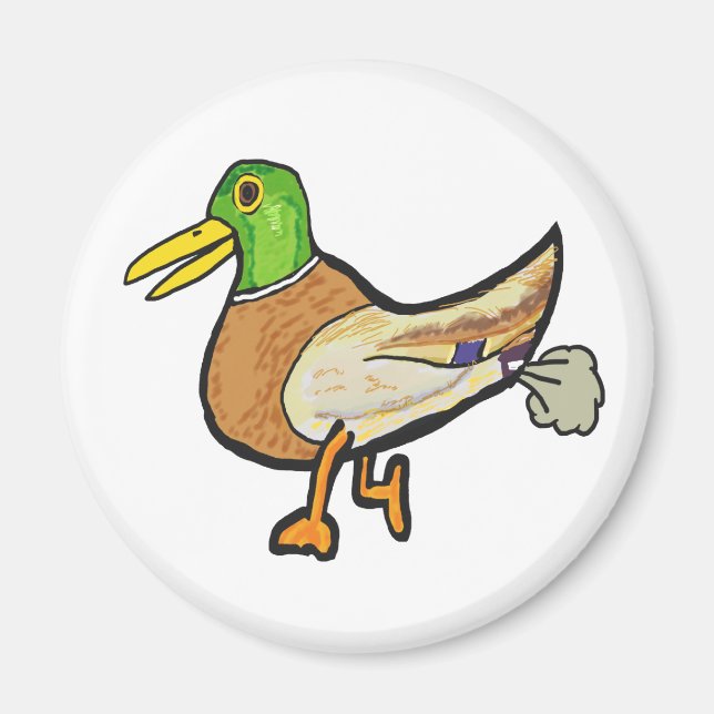 Funny Farting Duck Magnet (Vorne)