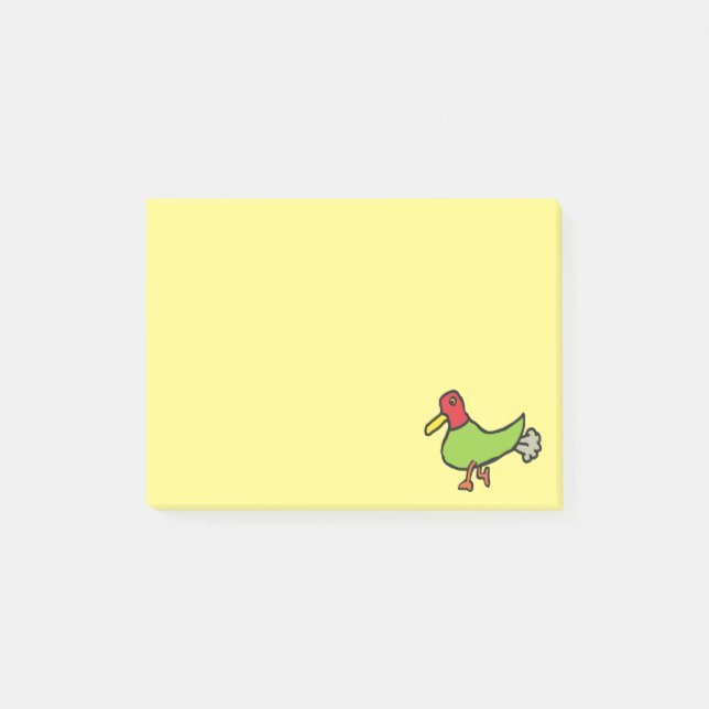 Funny Farting Duck Post-it Klebezettel (Vorderseite)