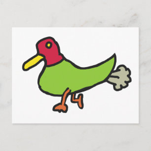 Funny Farting Duck Postkarte